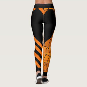 Leggings Araignée à raie noire du cœur