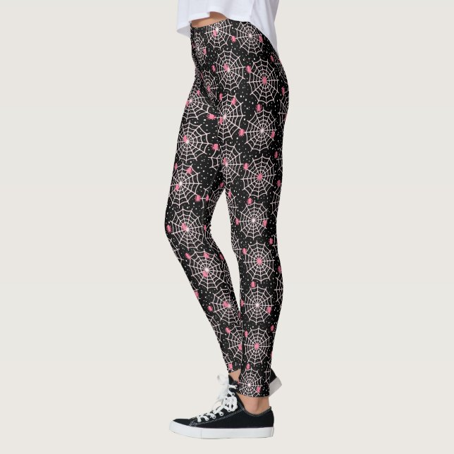 Leggings Araignées roses et araignées (Gauche)