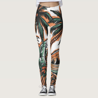 Leggings arbre de plage