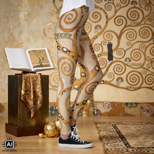 Leggings Arbre de Vie de Gustav Klimt, Art nouveau stylisé