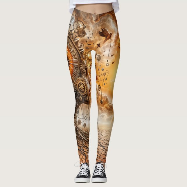 Leggings Arbre mécanique du temps (Devant)