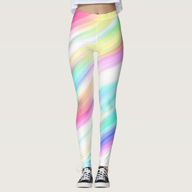 Leggings Arc-en-ciel Abstrait (Devant)