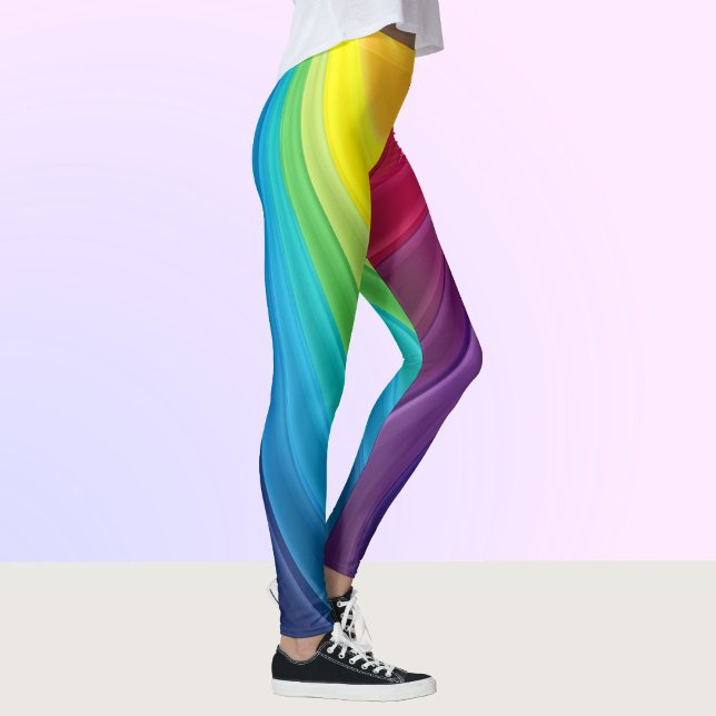 Leggings Arc-en-ciel Couleur tourbillon Yoga Pants (Créateur téléchargé)