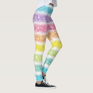 Leggings Arc-en-ciel Pailleté Pastel