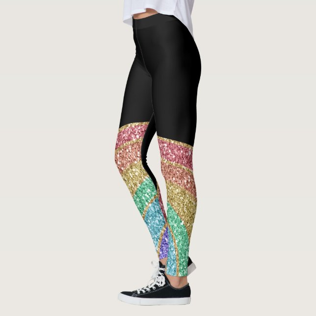 Leggings Arc-en-ciel Parties scintillant (Gauche)