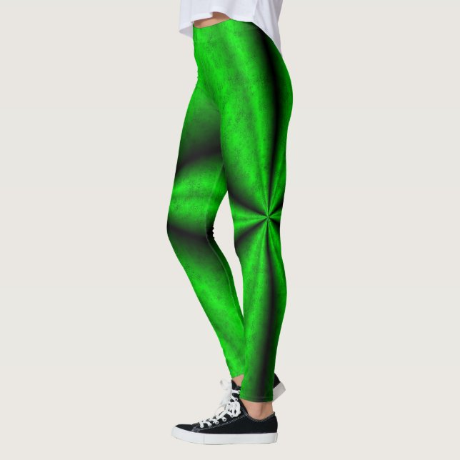 Leggings Arc-en-ciel vert noir dans Elephantenskin leathero (Gauche)