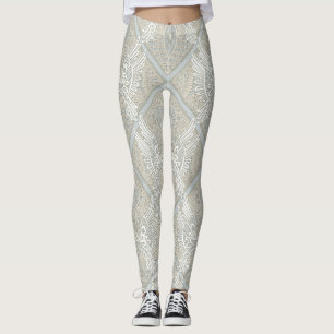 Leggings argent de dentelle d'inséparable