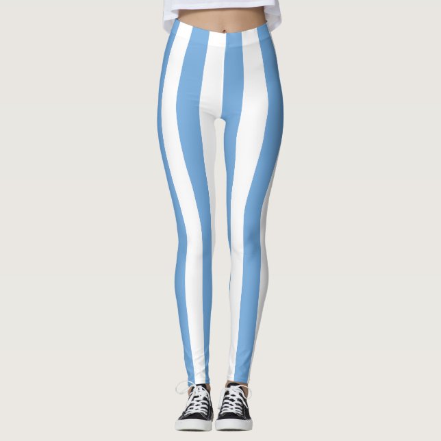Leggings Argentine Couleurs du drapeau national Verticale (Devant)