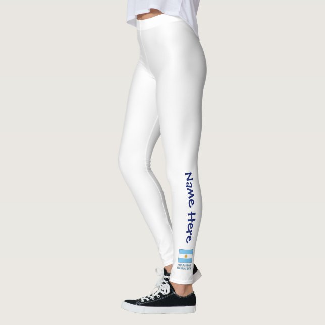 Leggings Argentine - Drapeau - Texte personnalisé (Gauche)