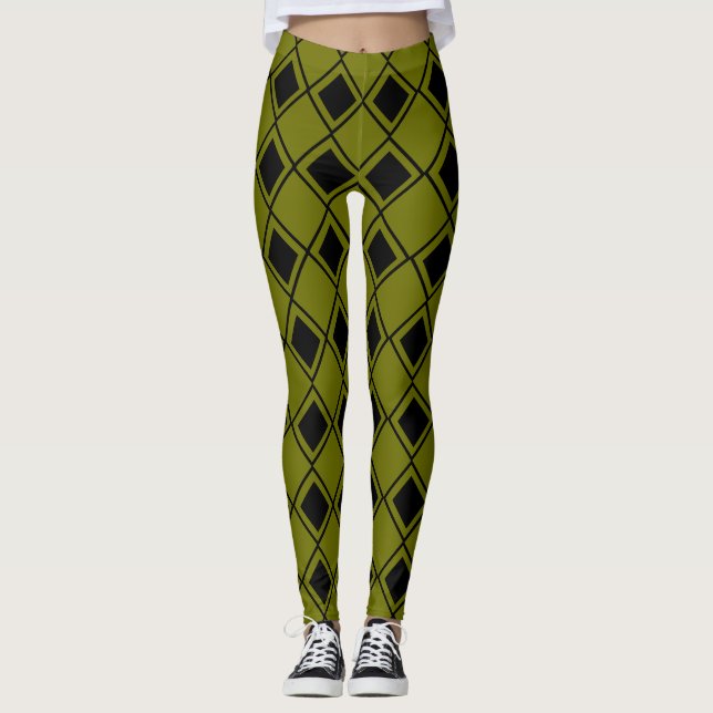 Leggings Arlequin vert (Devant)
