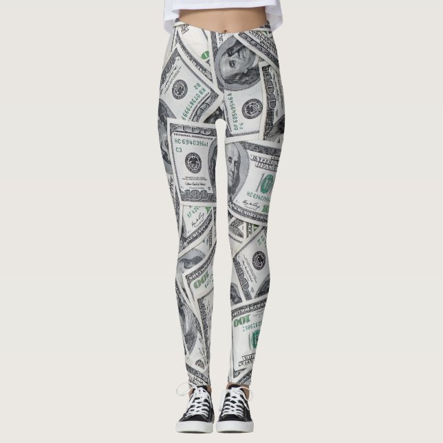Leggings Arrière - plan 100 Dollars. (Devant)