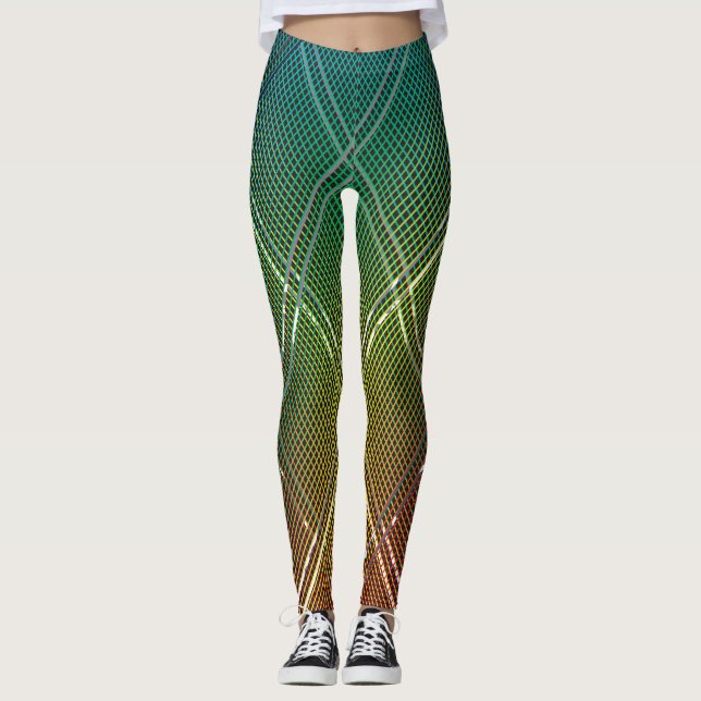 Leggings Arrière - plan de bandes diagonales 11 (Devant)