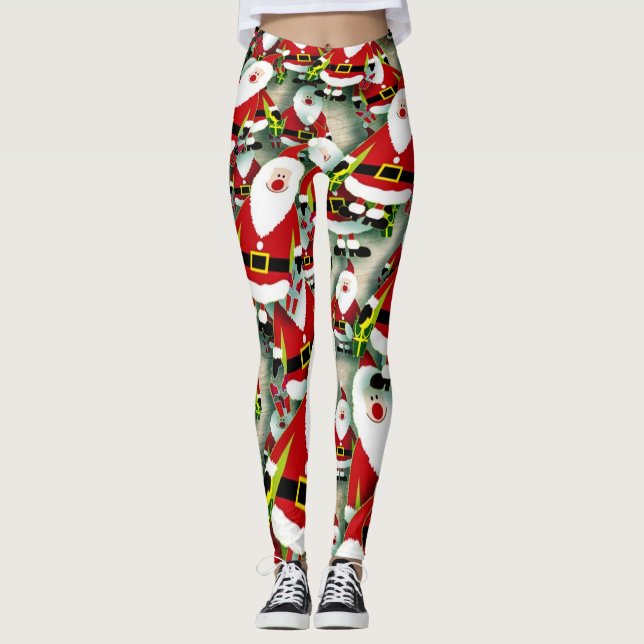 Leggings Arrière - plan de fête de vacances (Devant)