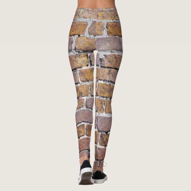 Leggings Arrière - plan de mur de briques (Dos)