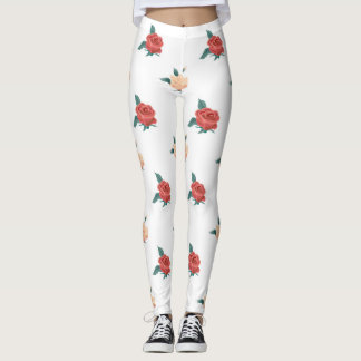 Leggings Arrière - plan floral de roses