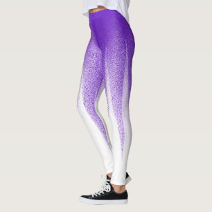 Leggings Art Abstrait Pastel Lavender violet blanc