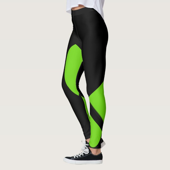 Leggings Art contemporain vert / Noir (Gauche)