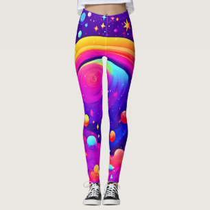 Leggings Art Cosmique Rainbow Planet