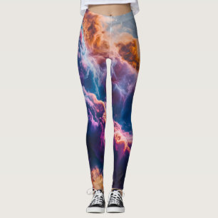Leggings Art de la nébuleuse de l'espace abstrait - Cosmiqu