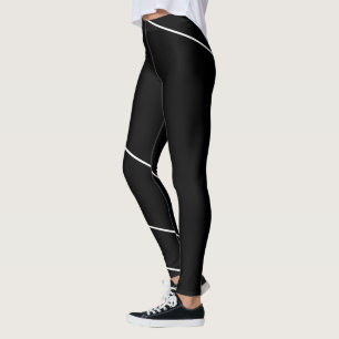 Leggings Art de ligne enveloppante minimal blanc raffiné