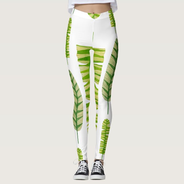 Leggings Art de Plage Tropical (Devant)