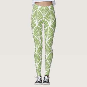 Leggings Art déco géométrique, motif transparent