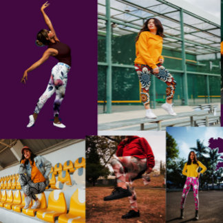 Leggings art décoratif complexe jaune