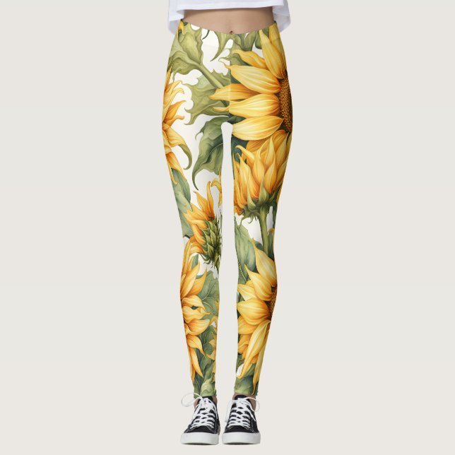 Leggings Art des tournesols (Devant)