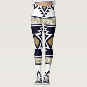 Leggings Art ethnique aztèque de motif
