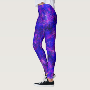 Leggings Art moderne Abstrait Peinture en marbre violet cos