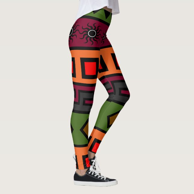 Leggings Art moderne contemporain motif africain (Droite)