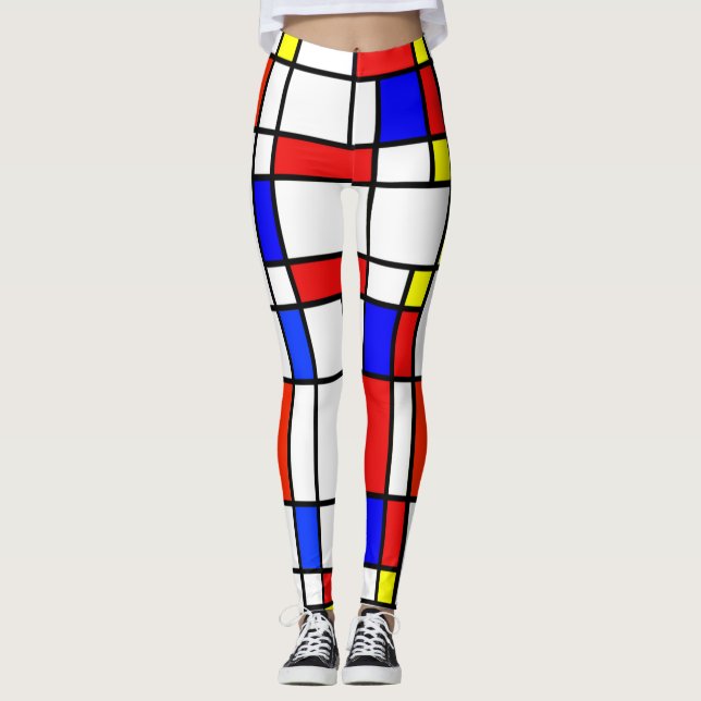 Leggings Art Nouveau De Style Mondrien (Devant)
