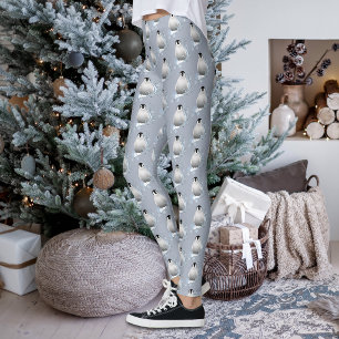 Leggings Art Nouveau Flocons de Neige Manchot Hiver Fantais