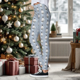 Leggings Art Nouveau Flocons de Neige Manchot Hiver Fantais