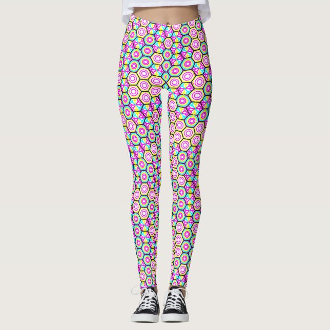 Leggings Art Nouveau Styles Motif géométrique (Devant)