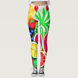 Leggings Art Pop Fruit Coloré