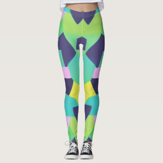 Leggings Art pop géométrique