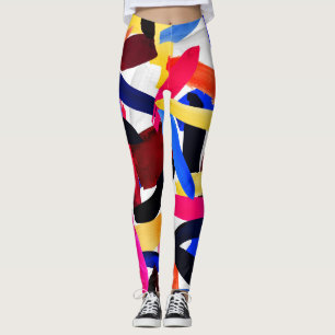 Leggings Art Vibrant couleur brosse éclatante d'explosion a