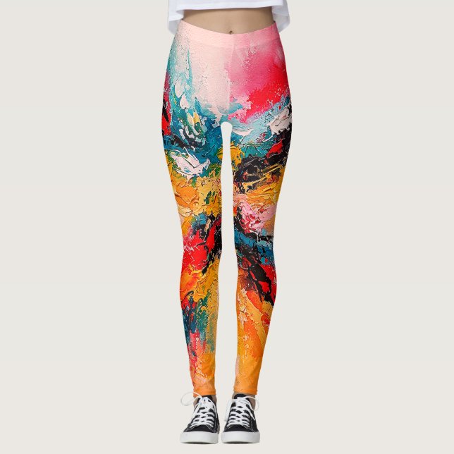 Leggings Arte Abstracto Colorido (Devant)