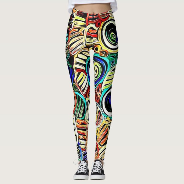 Leggings Artiste aborigène australien de Soaking (Devant)