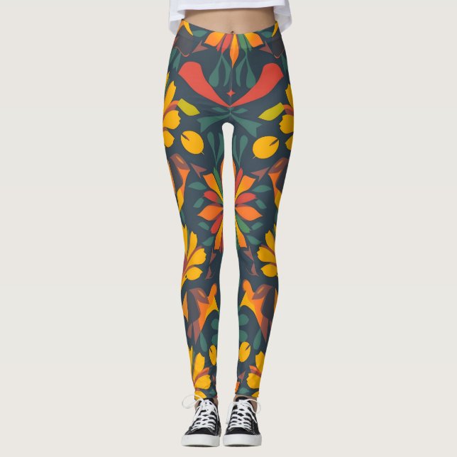 Leggings Artistiques Vibrants - Décor De Maison Sa (Devant)