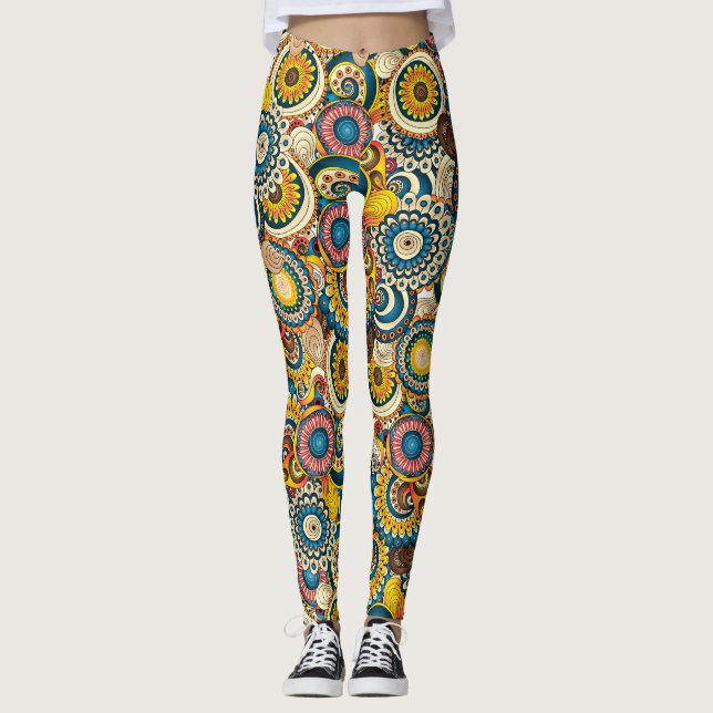 Leggings Artsy à tentacle Abstrait multicolore (Devant)