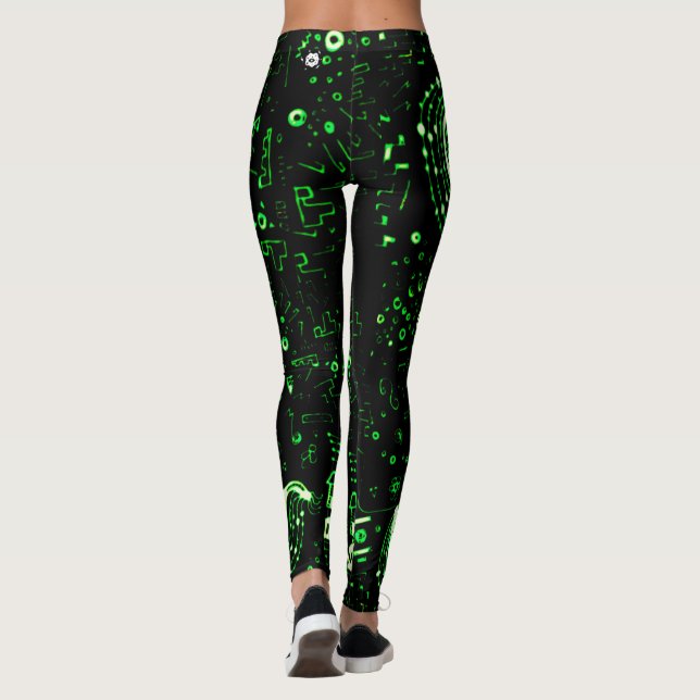 Leggings Artsy Green Black (Dos)
