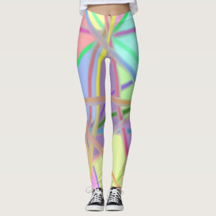 Leggings Artsy Résumé design en couleurs douces pour polyva