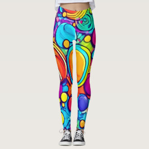 Leggings Artwork de bulles Abstraites dynamiques
