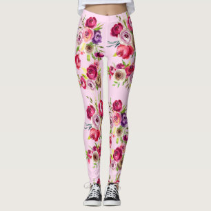Leggings Assez rose de rose floral