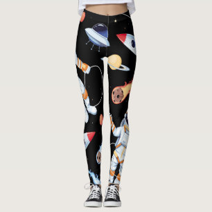 Leggings Astronaut Rocket : Espace Vintage Motif sans joint
