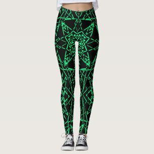 Leggings Astuce noir lignes de filet d'araignée moderne néo