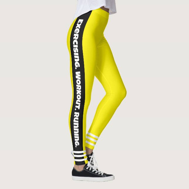 Leggings Attraper les yeux Jaune néon arrière - plan l Entr (Droite)
