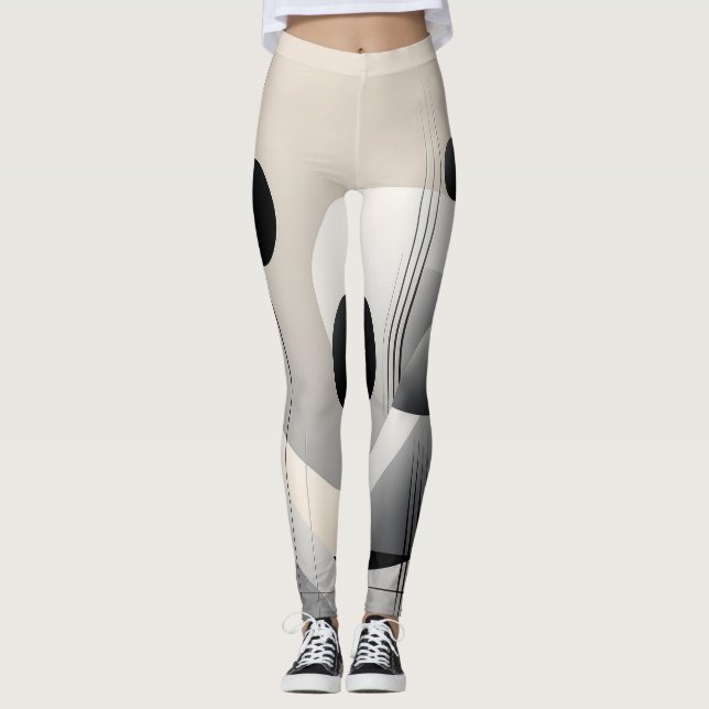 Leggings au design moderne reflétant simplicité (Devant)